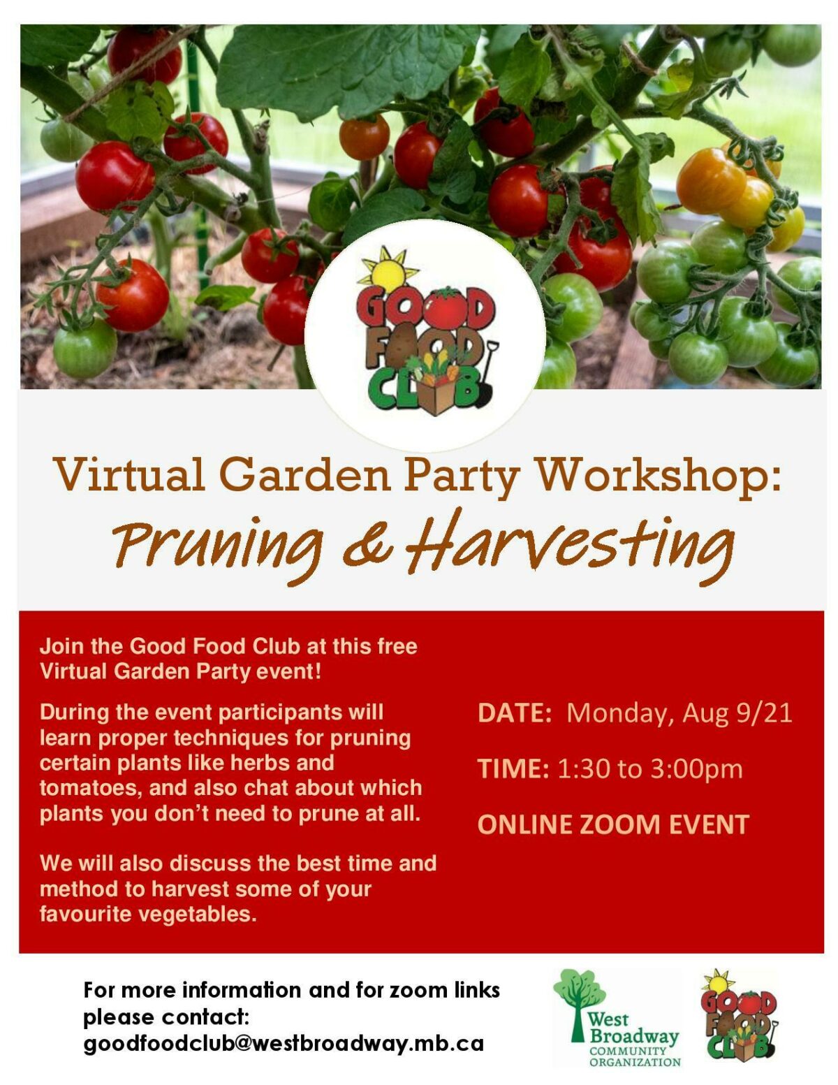 GFC Virtual Garden Party Pruning & Harvesting West Broadway