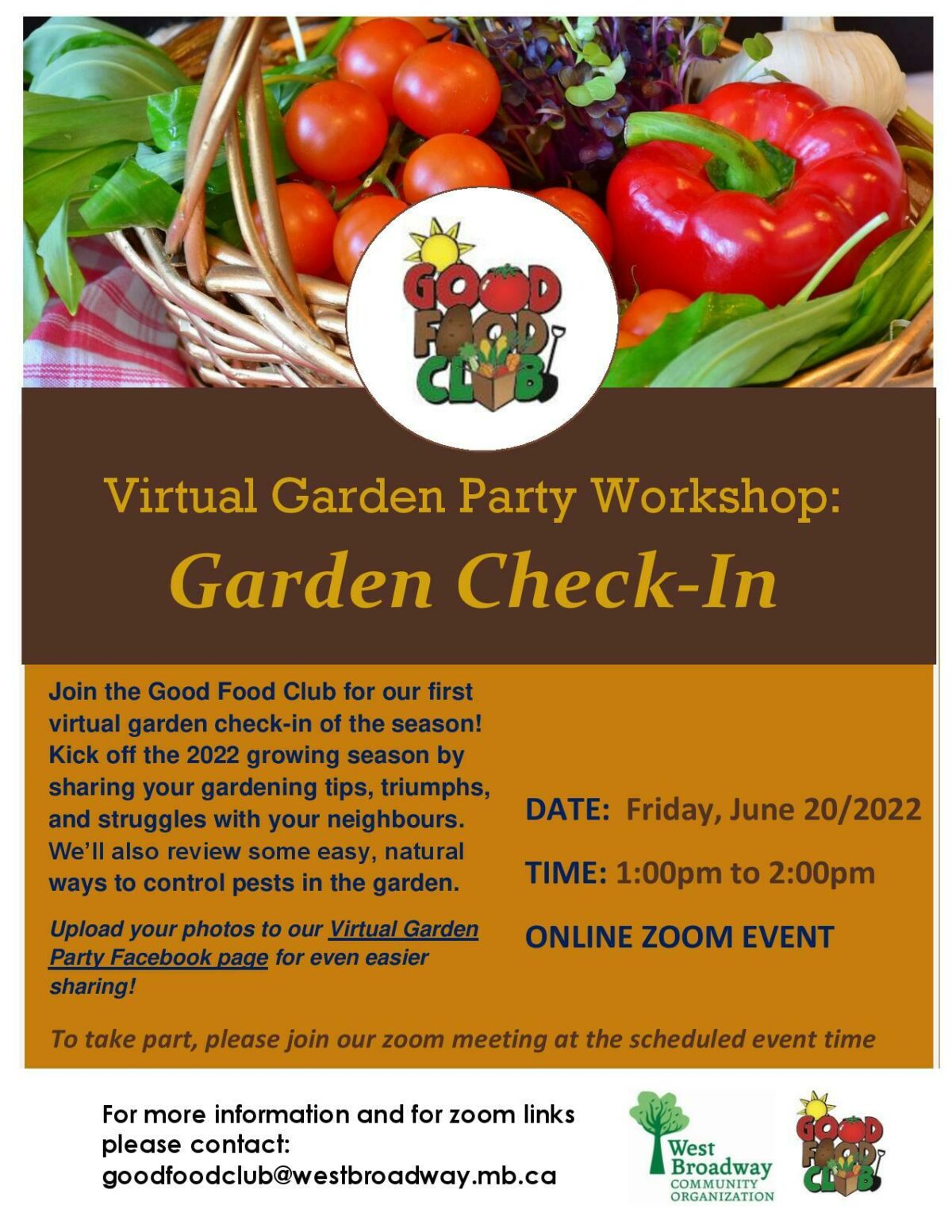 GFC Virtual Garden Party Check in West Broadway Community Organization