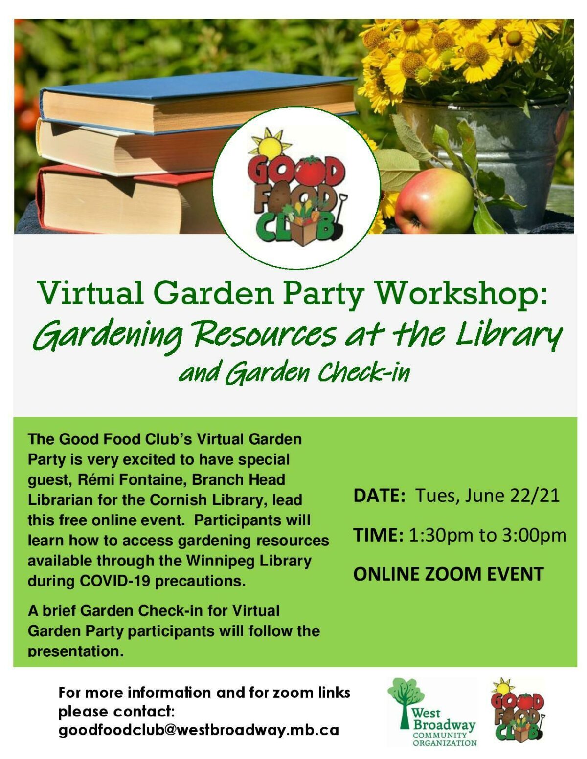 GFC Virtual Garden Party Gardening Resources at the Library and Garden