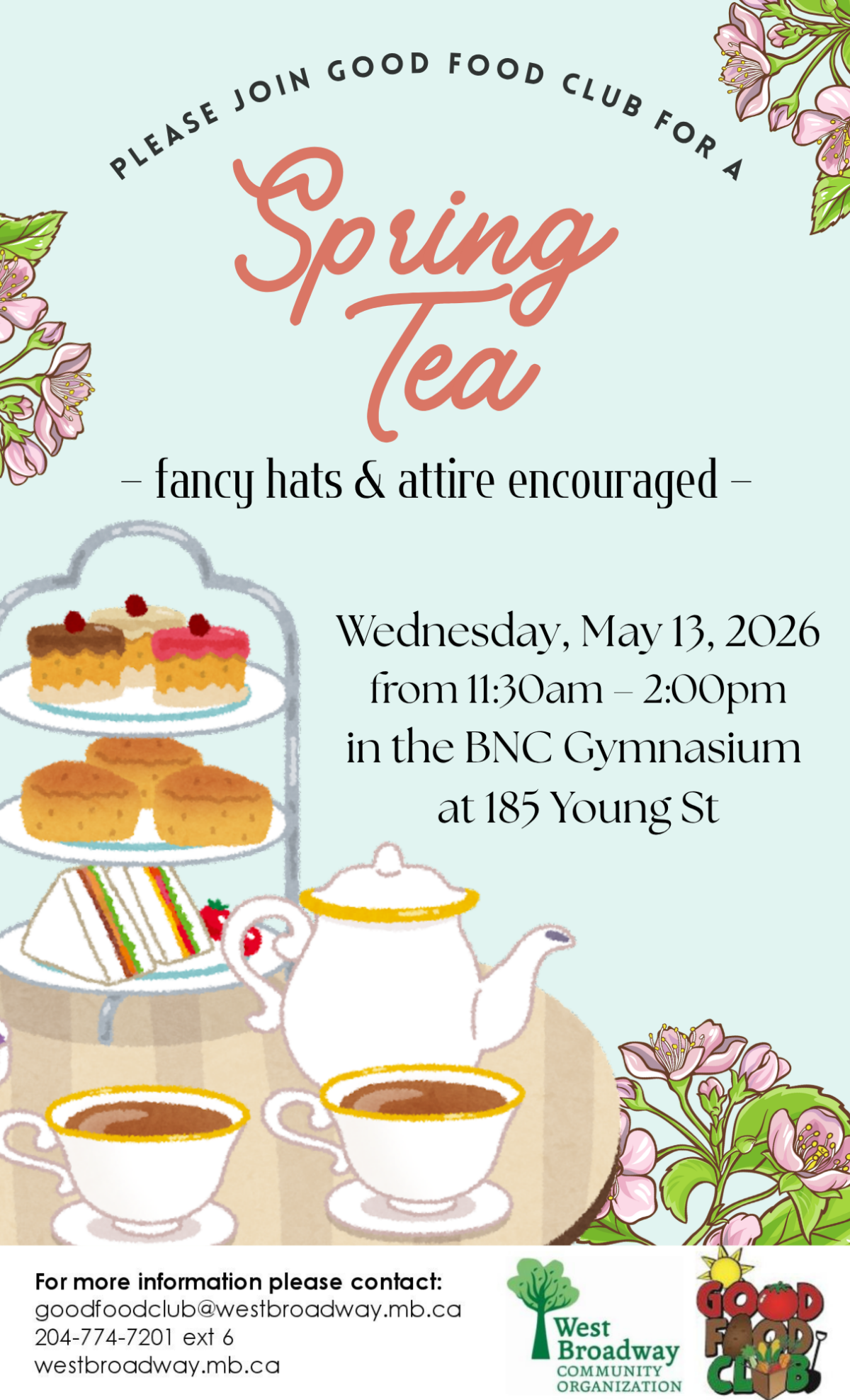Spring Tea Program Program Good Food Club's Spring Tea – West Broadway Community Organization