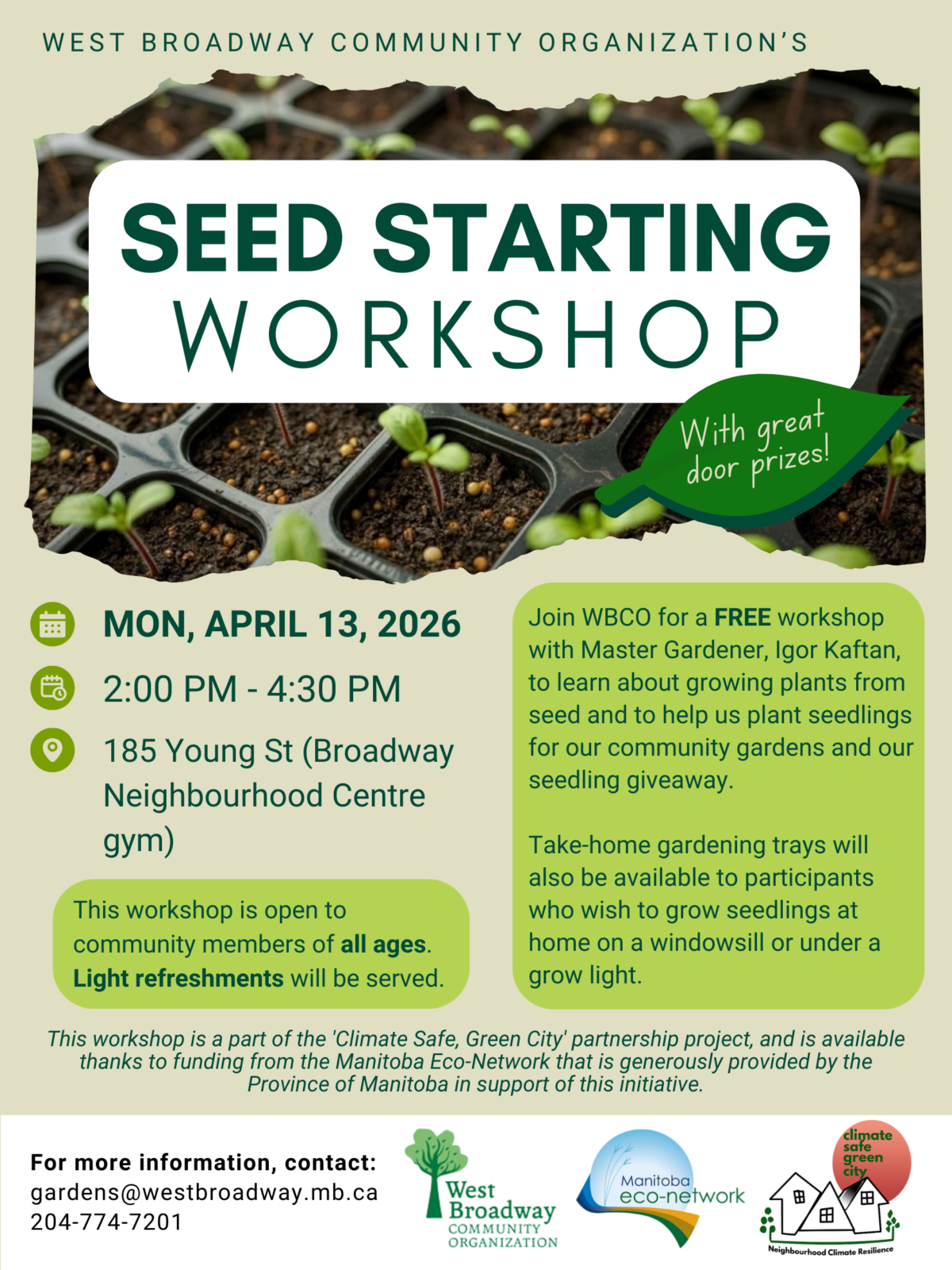 Seed Starting Workshop – West Broadway Community Organization