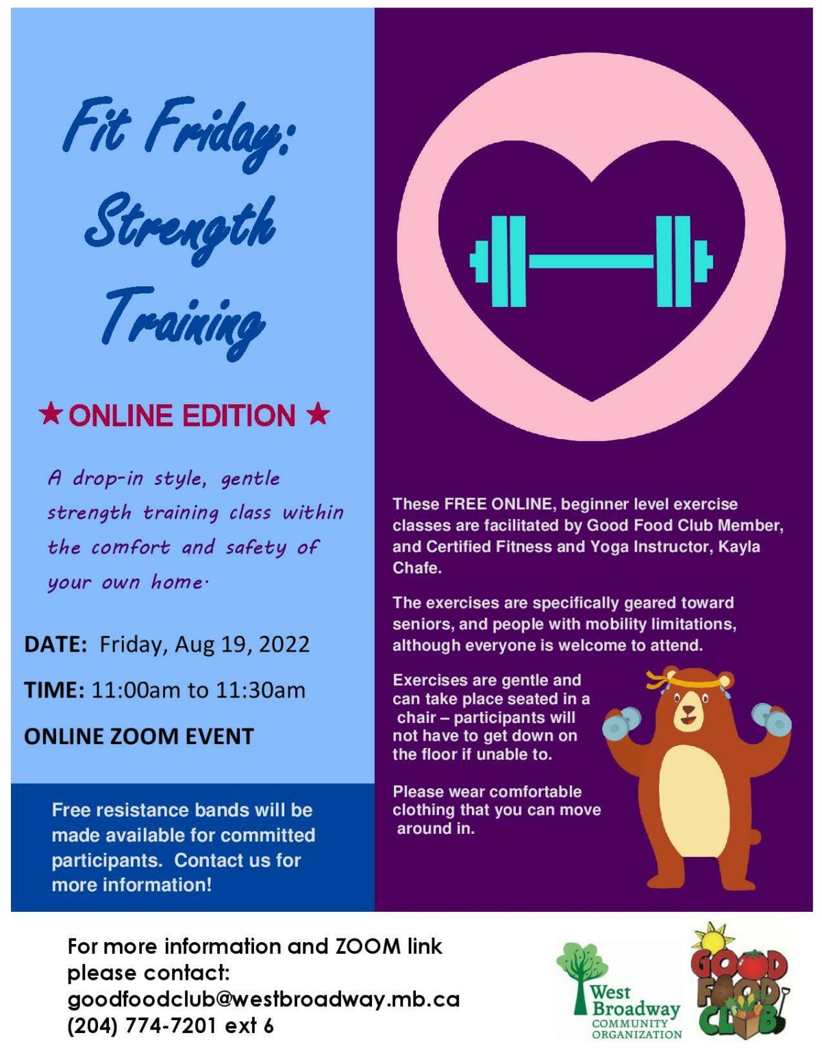 Fit Friday Strength Training Aug 19 22 West Broadway