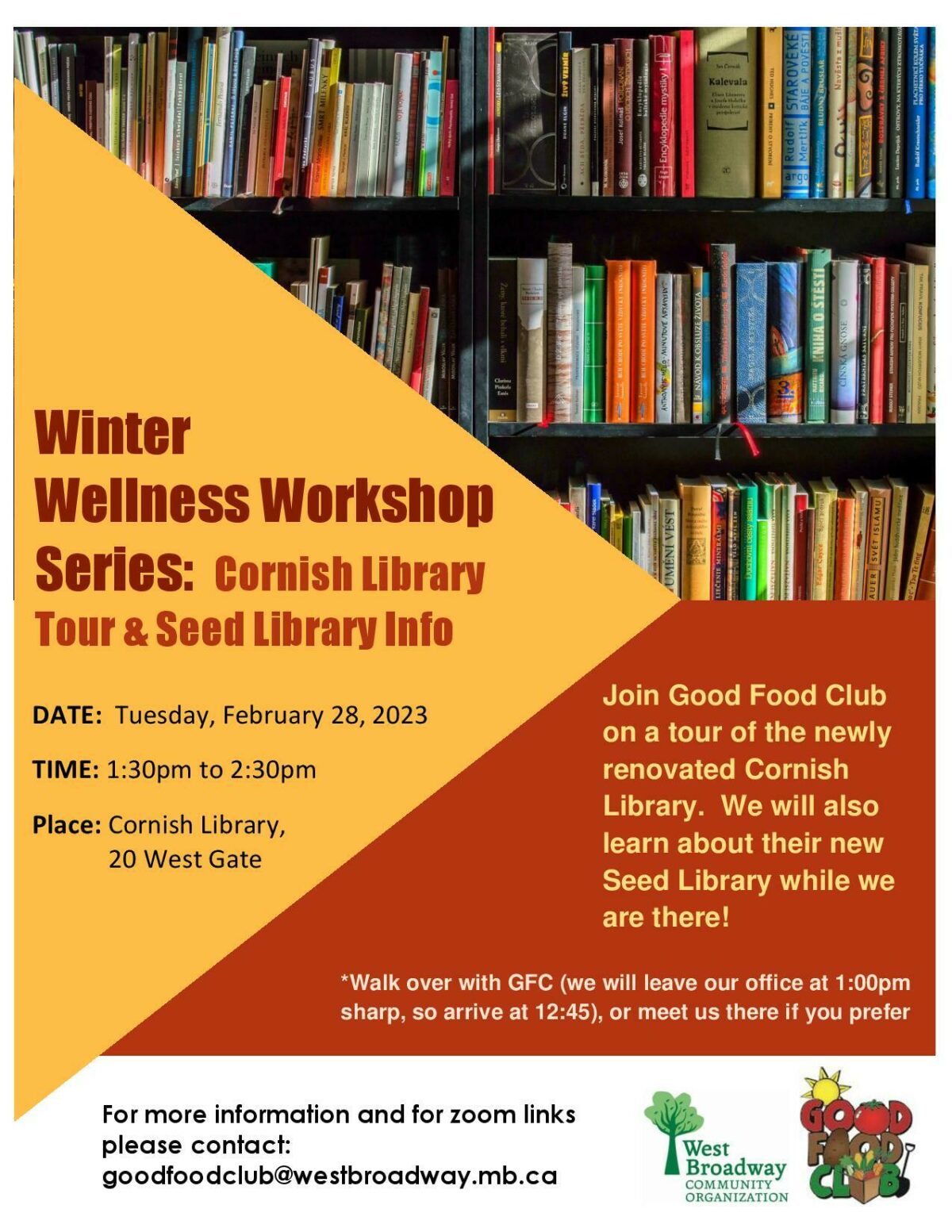 GFC Winter Wellness Series Cornish Library Tour & Seed Library Info