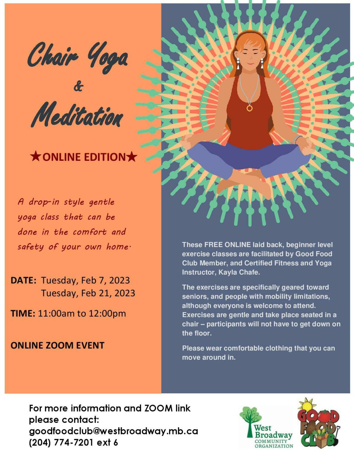 Chair Yoga and Meditation - February 7/23 – West Broadway Community  Organization